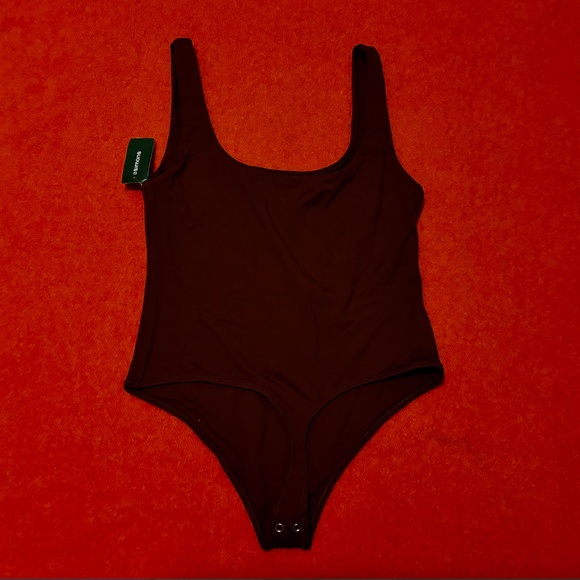 Chocolate brown second skin stretch microfibre bodysuit NWT - Picture 7 of 9